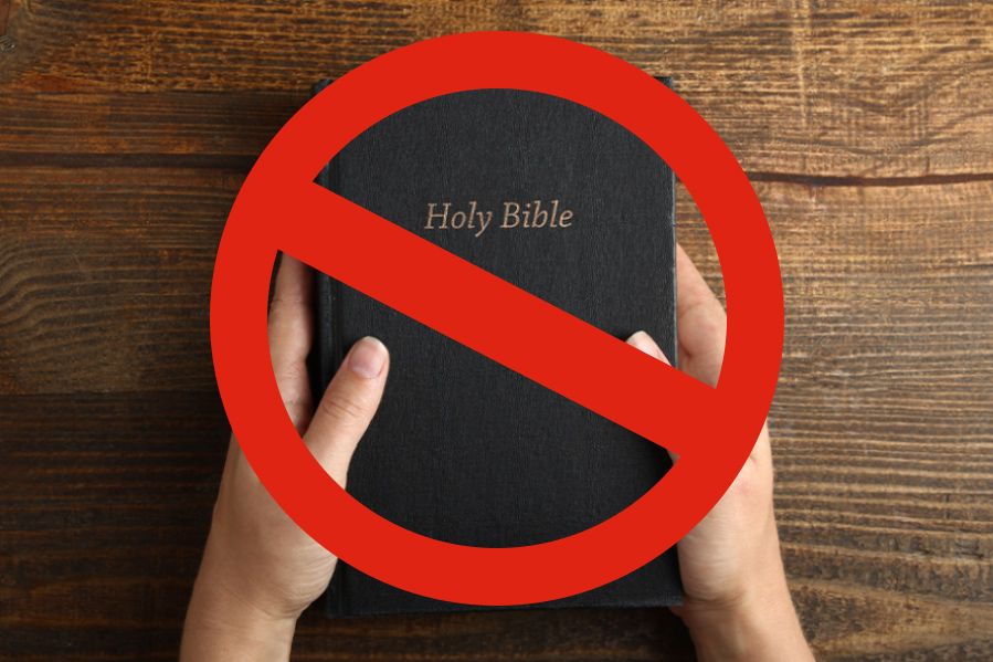 holy bible with no symbol