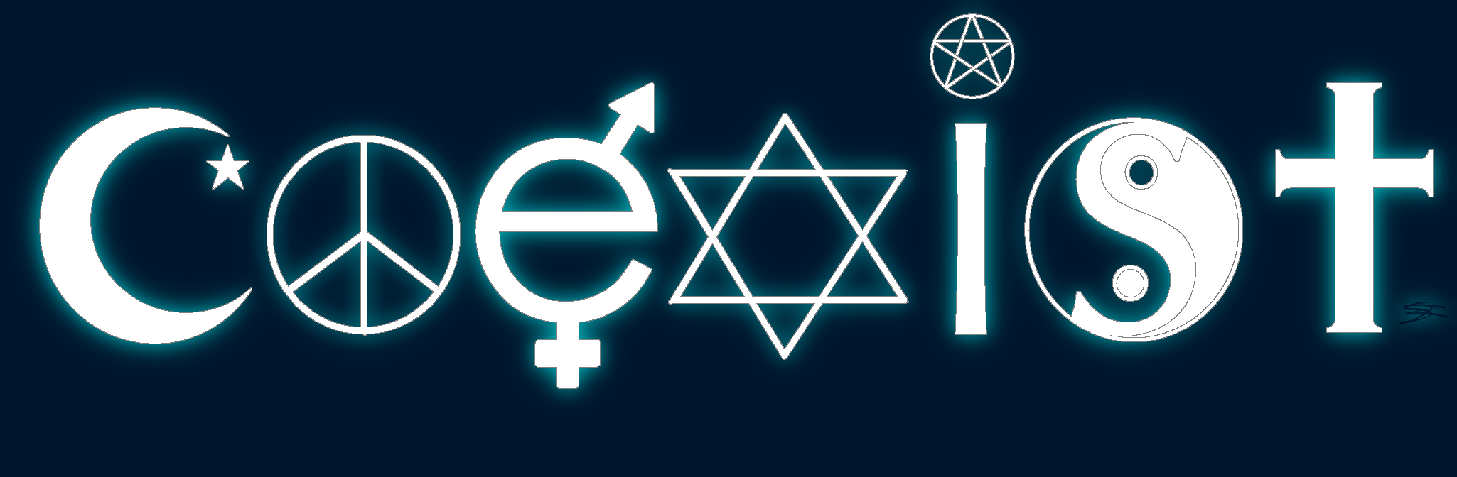 Religious freedom coexist sticker