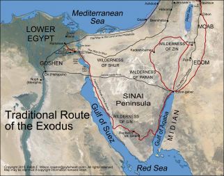Exodus route map - Universal Life Church Monastery