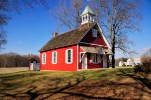 little red country schoolhouse
