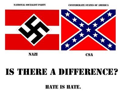 Nazi and Confederate graphic comparison