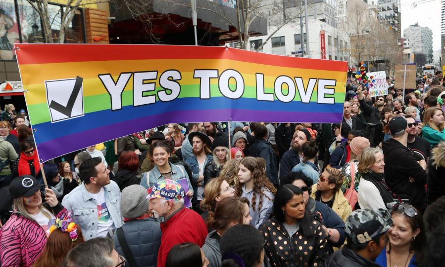 A pro gay marriage rally in Australia