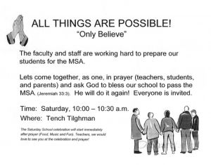 School Christian Prayer Flier