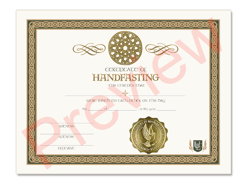 Certificate of Handfasting
