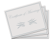 Modern Marriage Certificate 3 Pack