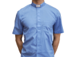 Blue Short-Sleeve Clergy Shirt