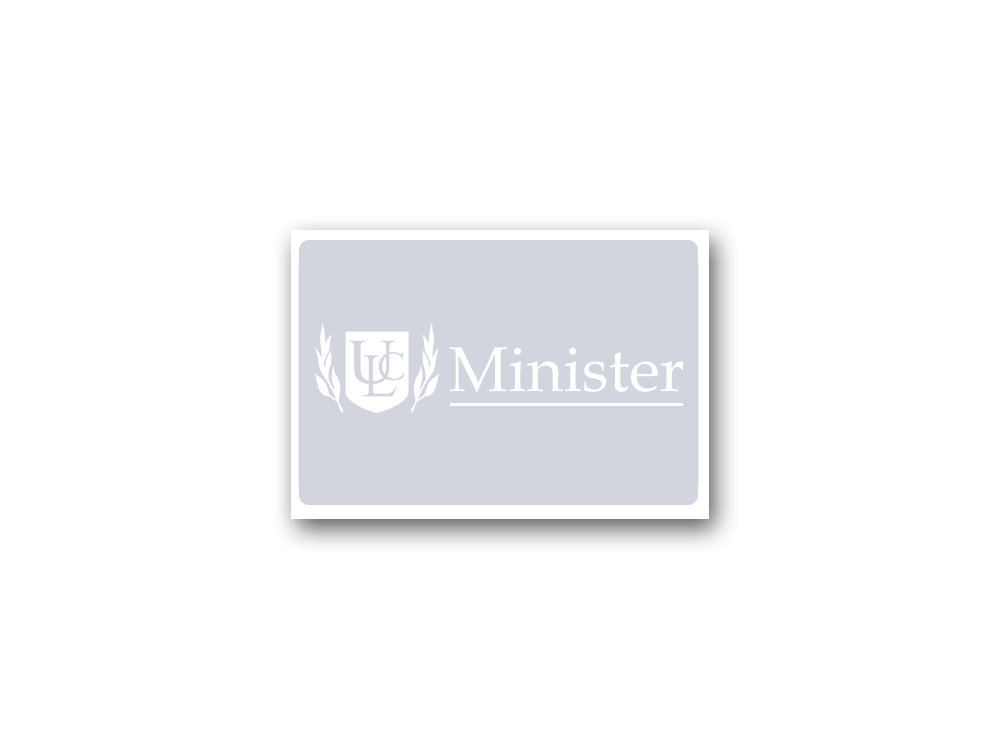 Minister Window Cling