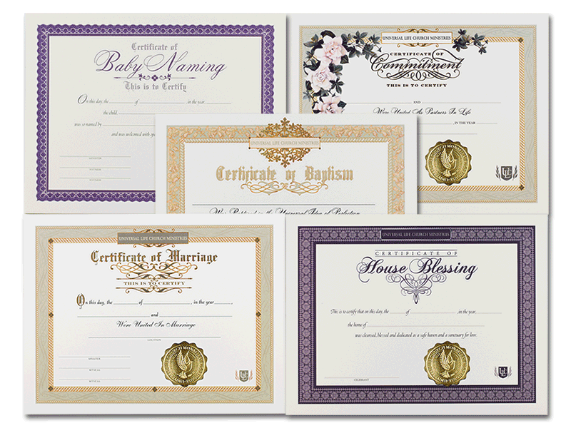 Ministry In A Box Kit Certificates