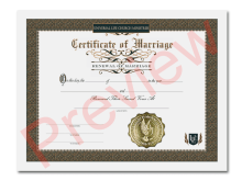 Certificate of Renewal Marriage