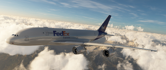 FedEx Airplane in the sky