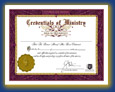Ordination Credential, Minister License