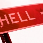 Street sign for hell