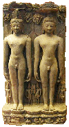 Tirthankaras - founders of Jainism. Rushabha (left) and Mahavir (right)