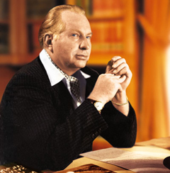 L Ron Hubbard - founder of the Church of Scientology