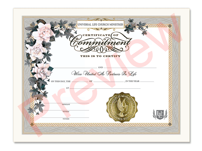 Certificate of Commitment