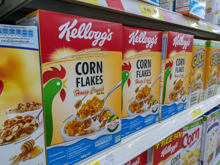 Kellogg's breakfast cereal in store