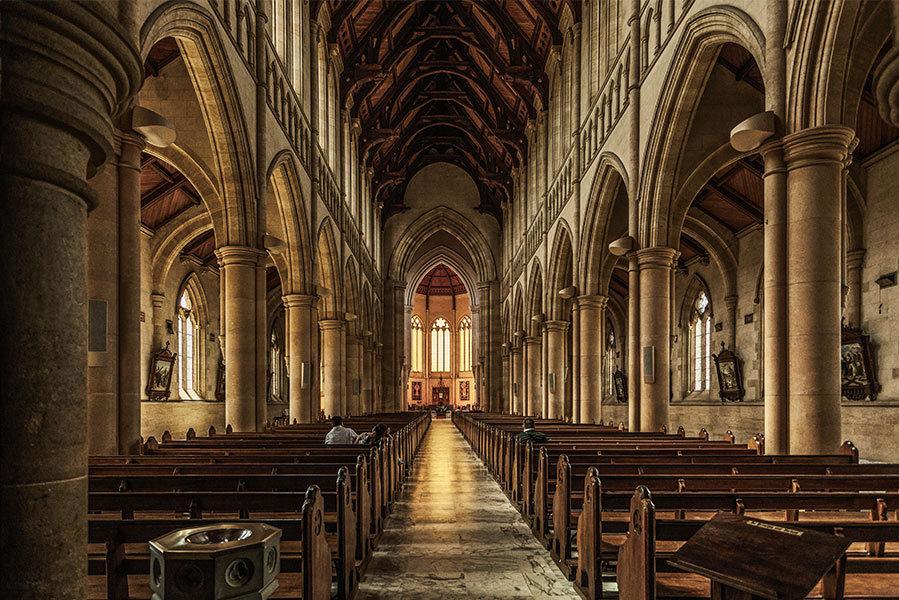 The interior of a Catholic cathedral where abuse may happen