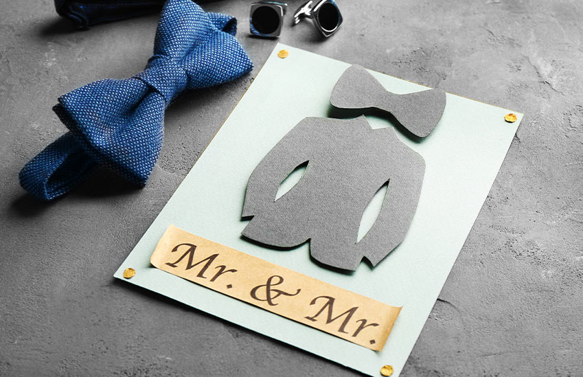 Gay wedding invitation