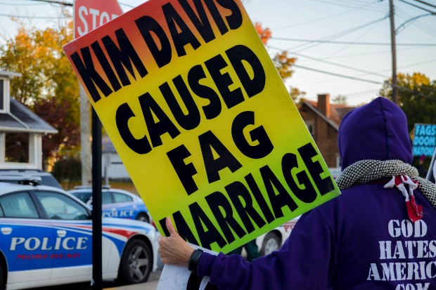 Westboro picketing Kim Davis.