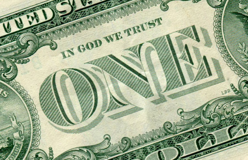 In God We Trust on Dollar Bill