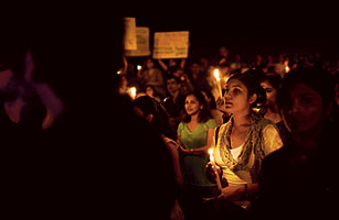 Mourners in Mumbai after disaster