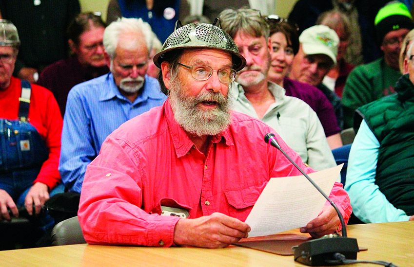 Pastafarian Barrett Fletcher delivering the opening prayer at government meeting