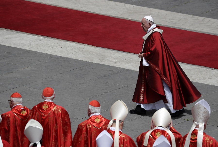 Pope Francis and cardinals at the Vatican
