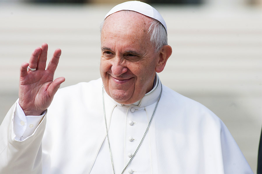 Pope Francis Greeting Visitors