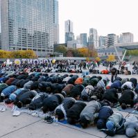 Islamic Prayers in Trafalgar Square Divide Britain