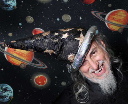 Russian spiritualist, man dressed in wizard hat
