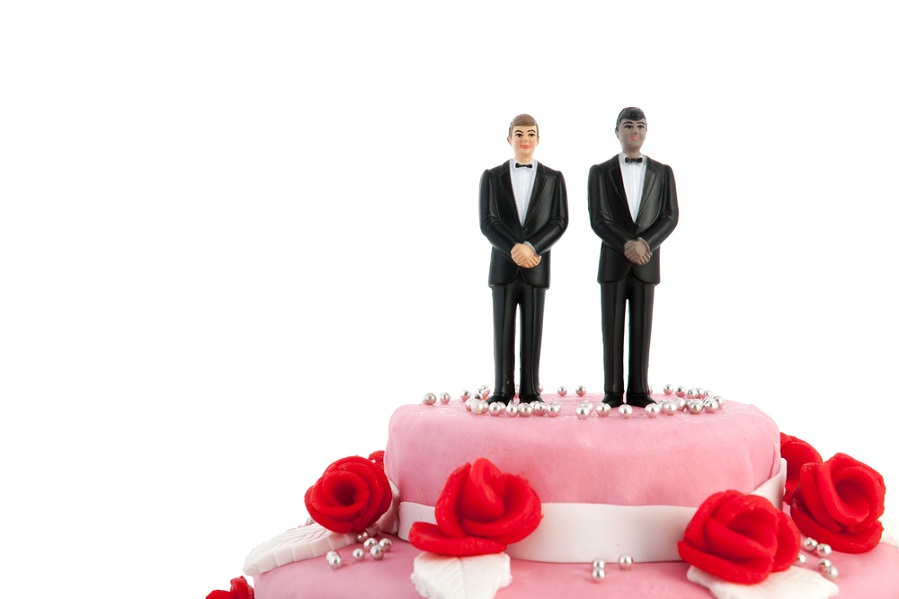 A same-sex wedding cake