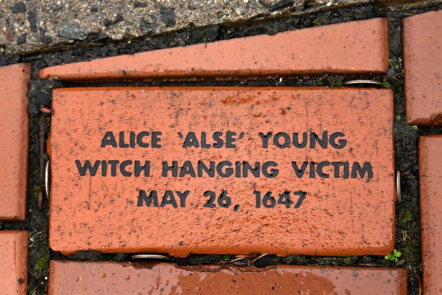 memorial for accused witch alse young