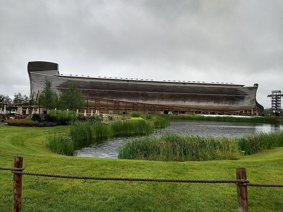 Exterior of the full-size Ark Encounter attraction in Williamstown, Kentucky.
