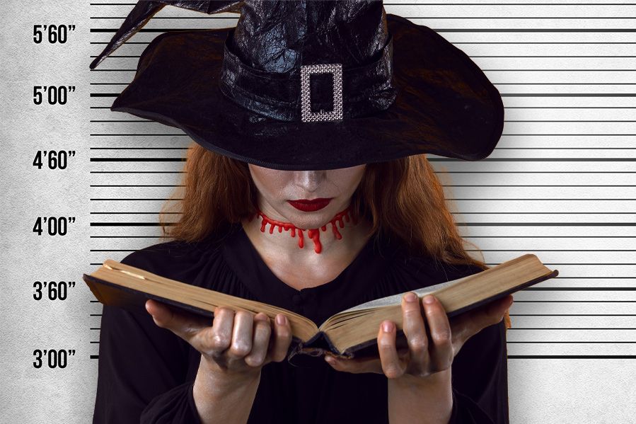 witch arrested at police lineup