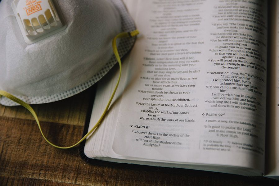 Bible with N95 Mask