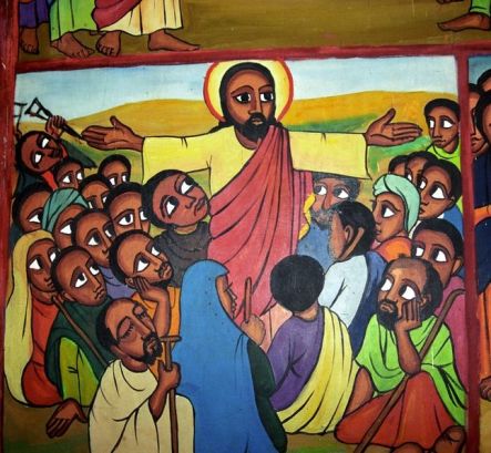 Painting of black Jesus