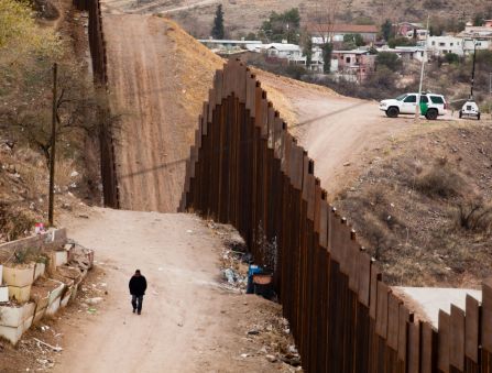 The border wall between the U.S. and Mexico