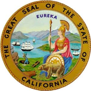 The seal of the state of California