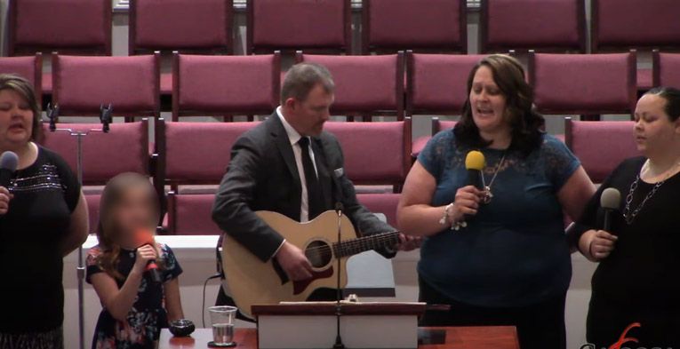 Woman speaking at Catoosa Baptist Church