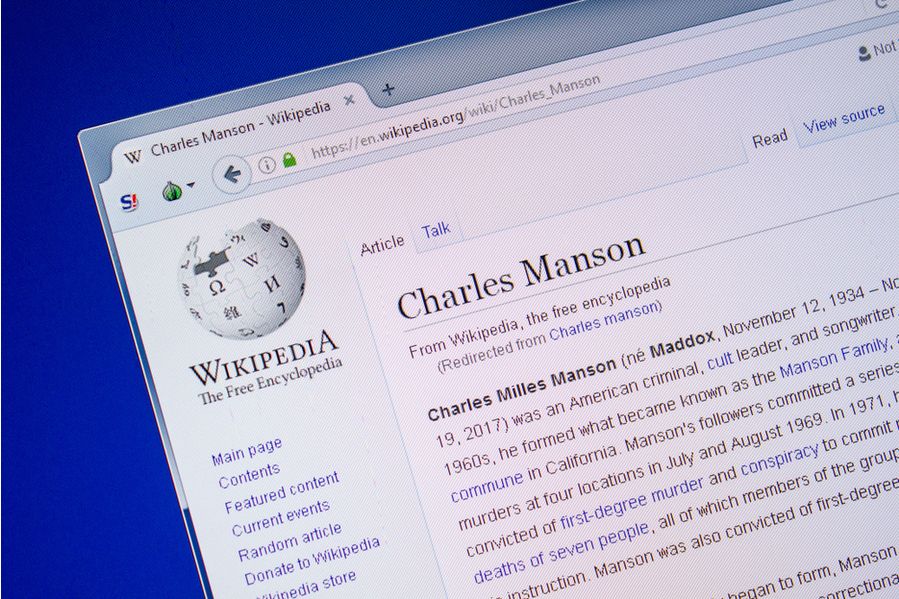 Charles Manson Wikipedia page
