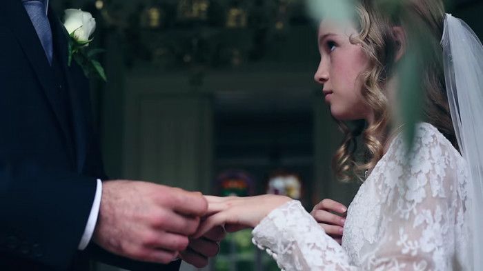 A young girl getting married