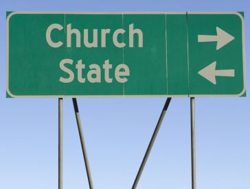 Church and State sign