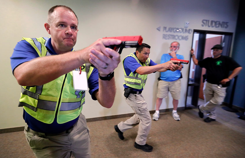 Weapons training for mass shooting