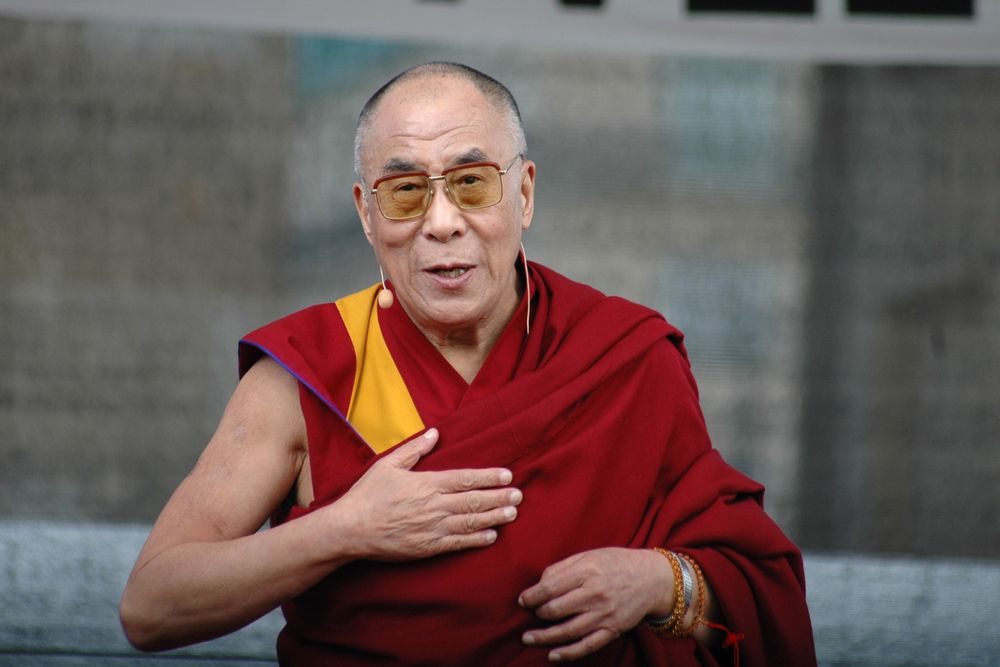 The Dalai Lama speaking at an event