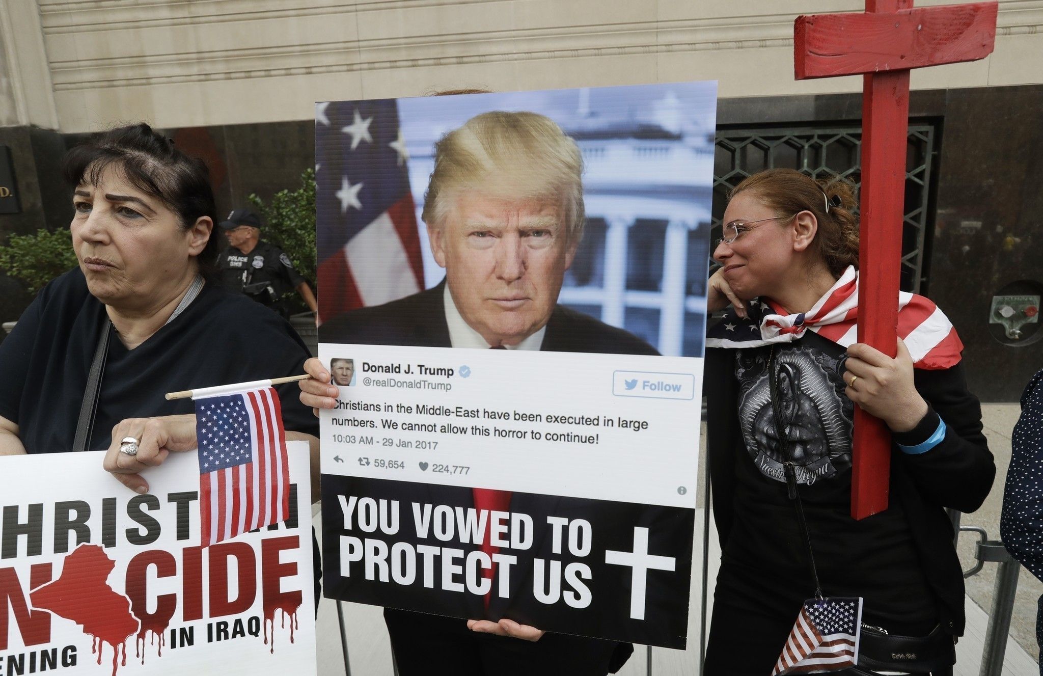 Christians protest the government