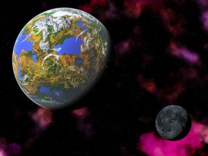 Earthlike planet in space