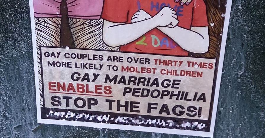 An anti-gay marriage poster in Australia