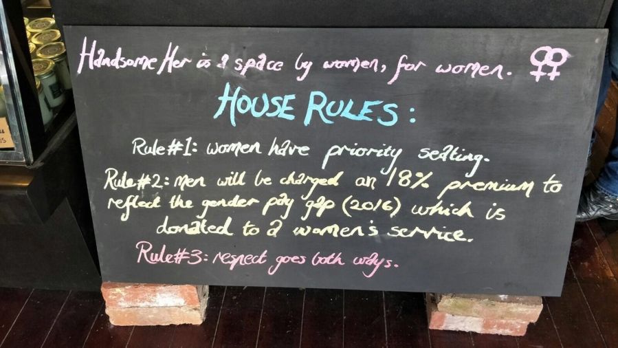 Cafe charges gender tax for men