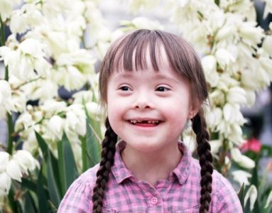 A girl with Down syndrome