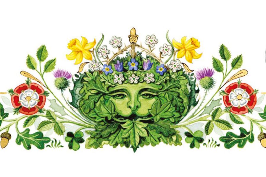 Green Man from King Charles' coronation invitation